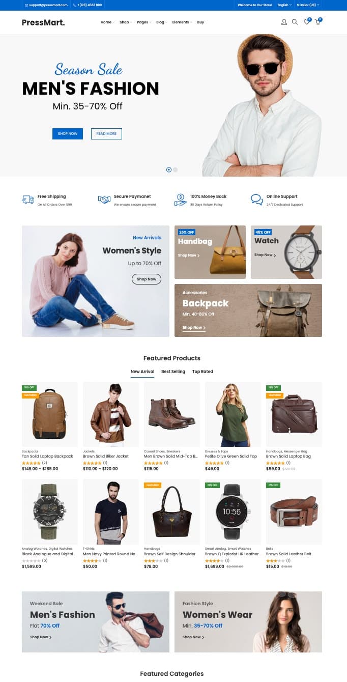E-commerce storefront developed by Elvion Solutions